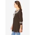 thumbnail image 3 of Woman Within Plus Size Embroidered Knit Tunic, 3 of 6