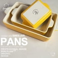 thumbnail image 5 of SWEEJAR Ceramic Bakeware Set, Rectangular Baking Dish Lasagna Pans for Cooking, Kitchen, 11.8 x 7.8 x 2.75 inches(Yellow), 5 of 6