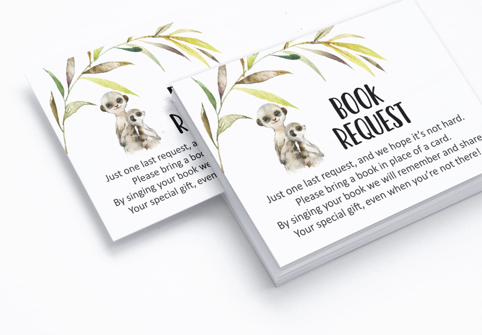 Inkdotpot 30 Books For Baby Shower Request Cards Bring A Book Instead Of A Card koala baby Jungle Animals Baby Shower Invitations Inserts Games