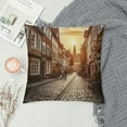 thumbnail image 2 of Chilfamy Cityscape Sunset Romance Pillow Covers for Couch Sofa Indoor Outdoor Throw Pillow Cover Square Design Short Plush 1PC 24x24in, 2 of 5