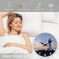 thumbnail image 4 of Lighthouse Round Wall Clock 16 Inch Beach Wall Clocks Battery Operated Silent Non-Ticking Wooden Wall Clock for Bathroom Bedroom Living Room, 4 of 7