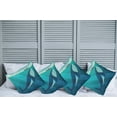 thumbnail image 2 of Ambesonne Ocean Throw Pillow Cover 4 Pack, Sailor Whale with Rays, 16", Blue and White, 2 of 5