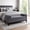 Dark Grey, variant on YWEN End of Bed Bench for Bedroom, 51'' Boucle Full Size Bench for Entryway, Hallway, Cloakroom, Window Bench