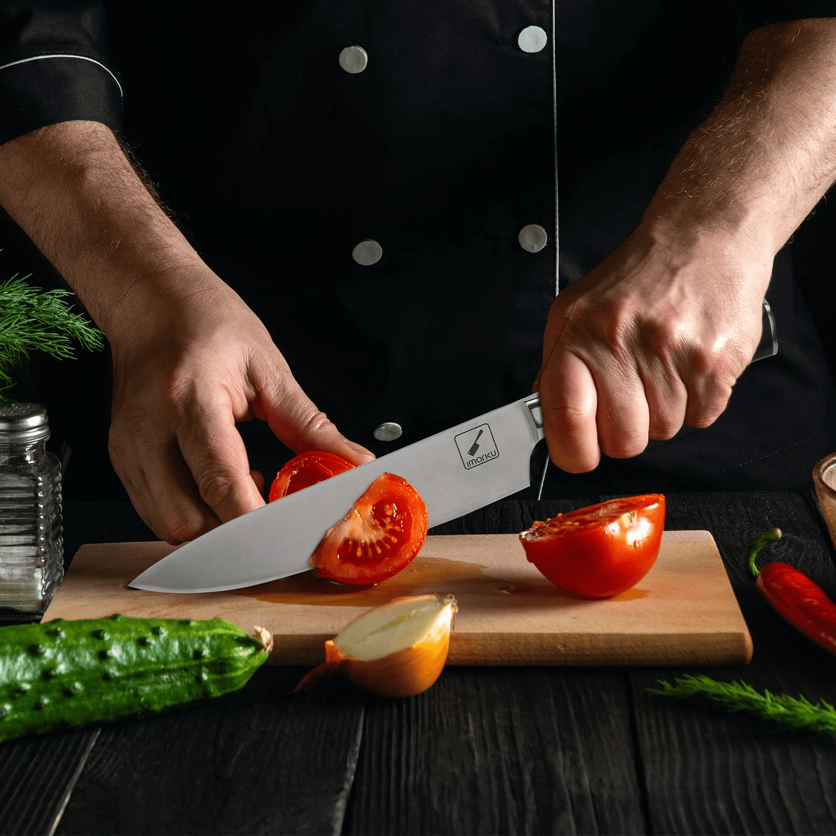 imarku Chef Knife 8 inch, High-Carbon Stainless Steel Pro Kitchen Knife  with Ergonomic Handle and Gift Box, Chef's Knives for Professional Use,  Gifts