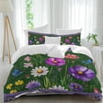 thumbnail image 2 of Spring Flowers Bedding 3 Piece Duvet Cover Set Twin Size, Boho Botanical Budding Garden Florals Soft Microfiber Comforter Cover with Zipper Closure & Pillowcases, Wrinkle & FadeResistant Quilt Cover, 2 of 9