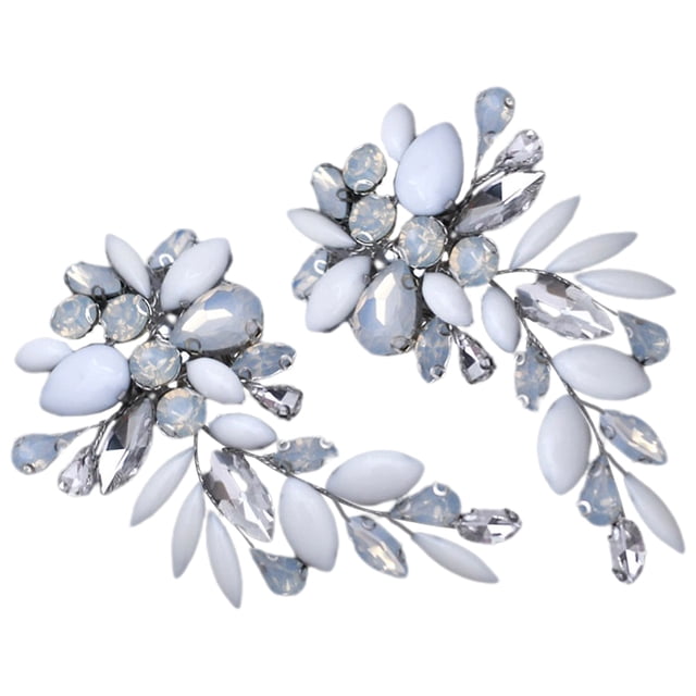 Miangastore 1 Pair Rhinestone Shoe Clips Shoe Charms Wedding Shoe Decorations Bride Shoe Clips