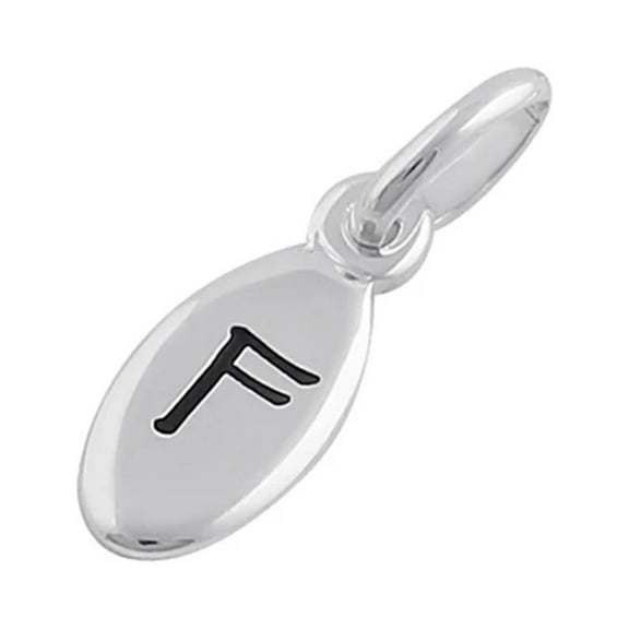 Capital F Alphabetical Engraved 925 Sterling Silver Valentines Day Gifts Pendant Jewelry