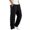 Black, variant on Men's Techwear Wide Leg Cargo Pants, Straight Leg Multi Flap Pocket Tactical Long Trousers, Loose Fit Hip Hop Street Fashion Casual Parachute Pants Beige
