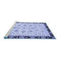 thumbnail image 2 of Ahgly Company Machine Washable Indoor Round Oriental Blue Traditional Area Rugs, 8' Round, 2 of 4