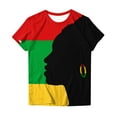 thumbnail image 4 of Teissuly Women's Independence Day Printed Round Neck Short Sleeved T-shirt Top, 4 of 4