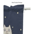 thumbnail image 5 of Japanese Cute Cat Kitchen Valances for Windows Farmhouse Linen Window Valance Curtain for Living Room Window Treatment Harmony Moon Umbrella Simple Art Valance Rod Pocket Topper Drape, 42 x 12 Inch, 5 of 6