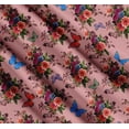 thumbnail image 3 of Soimoi Cotton Voile Fabric Leaves, & Peony Floral Print Sewing Fabric Yard 42 Inch Wide, 3 of 7