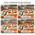 thumbnail image 7 of ODIKA 4'x6' Washable Area Rug Non-Slip, Chair-Friendly, Flatwoven Orange Burnt Retro Swirl Abstract Wavy Groovy Motifs Decorative for Home Office, Under Desk, 7 of 7