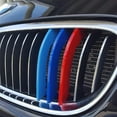 thumbnail image 2 of Xotic Tech M-COLORED KIDNEY GRILLE INSERT TRIM SPORT STRIPS for BMW E90 E91 3 SERIES LCI 325i 328i 330i 335i 09-12 (12 beam bars), 2 of 8