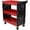 Red, variant on Versatile Heavy Duty Rolling Tool Cart with Three Tiers and Pegboard for Repair Shops and Garages, Steel