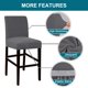 thumbnail image 4 of Pack de 4 fundas para taburetes de silla gris MFZFUKR WMCH-201, 4 of 7