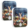 thumbnail image 2 of Rabbit Easter Eggs Flowers Night Lights Plug into Wall LED with Auto Light Sensor Warm Light for Kids Hallway Bedroom Living Room Kitchen Bathroom Set of 2, 2 of 7