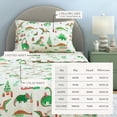 thumbnail image 3 of Great Bay Home Christmas Flannel Sheet Set - 100% Turkish Cotton - Double Brushed - Queen, Christmas Dinosaur, 3 of 6