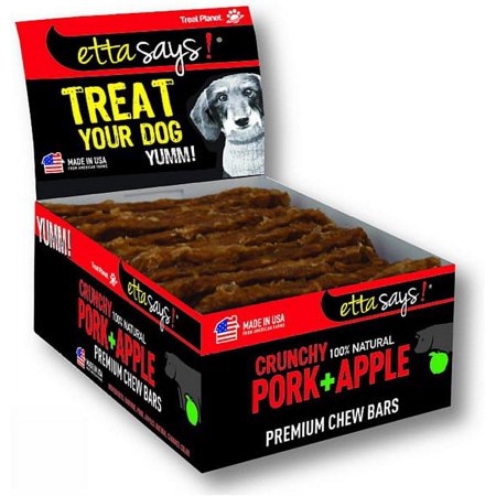 UPC: 0856595005377 | Etta Says! Premium Crunchy Bars Pork & Apple Dog Treats 1 Pack