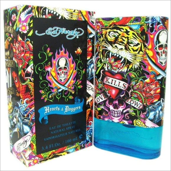 Men's Cologne Fragrance Spray by Ed Hardy, Hearts & Daggers, Eau De Toilette, 3.4 Fl Oz
