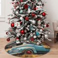 thumbnail image 5 of Pofeuu Vintage Truck Farm Scene Print Christmas Tree Skirt, Merry Christmas Skirt Xmas Tree Ornaments for Xmas Holiday Party Decorations-30", 5 of 7