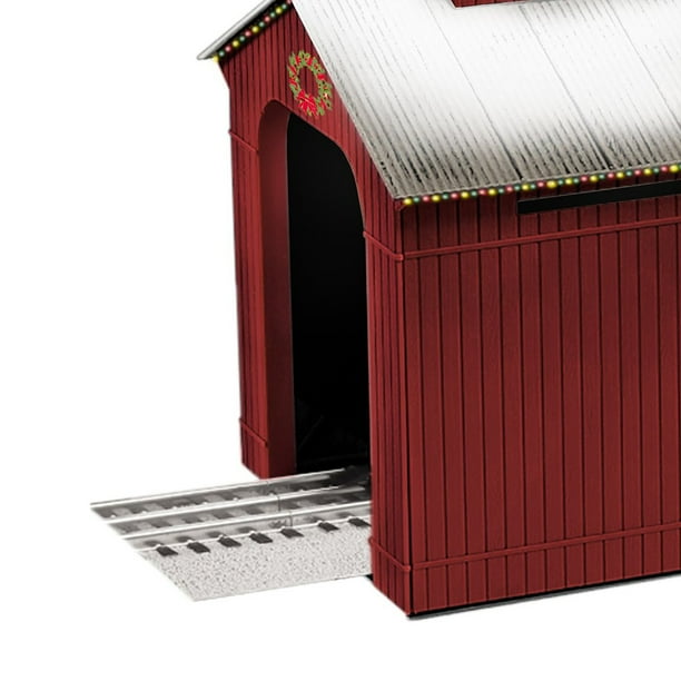 Lionel O Gauge Plug Expand Play Lighted Christmas HalfCovered Bridge