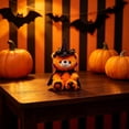 thumbnail image 3 of MYUNNIL Halloween Plush Teddy Bear, Soft Teddy Bear Stuffed with Spider Web Pattern Witch Hat and Cloak, 11" Cool Cute Animal Themed Decoration for Halloween Party & Birthday Gifts, Orange, 3 of 7