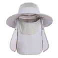 thumbnail image 1 of Sombrero para el sol Gorra con protección UV Ala ancha Nylon Transpirable Secado rápido UPF 50+ Sombrero de pesca con cubierta extraíble para solapa en el cuello y la cara Gris claro YUNYI BRAND  Deportes, 1 of 8