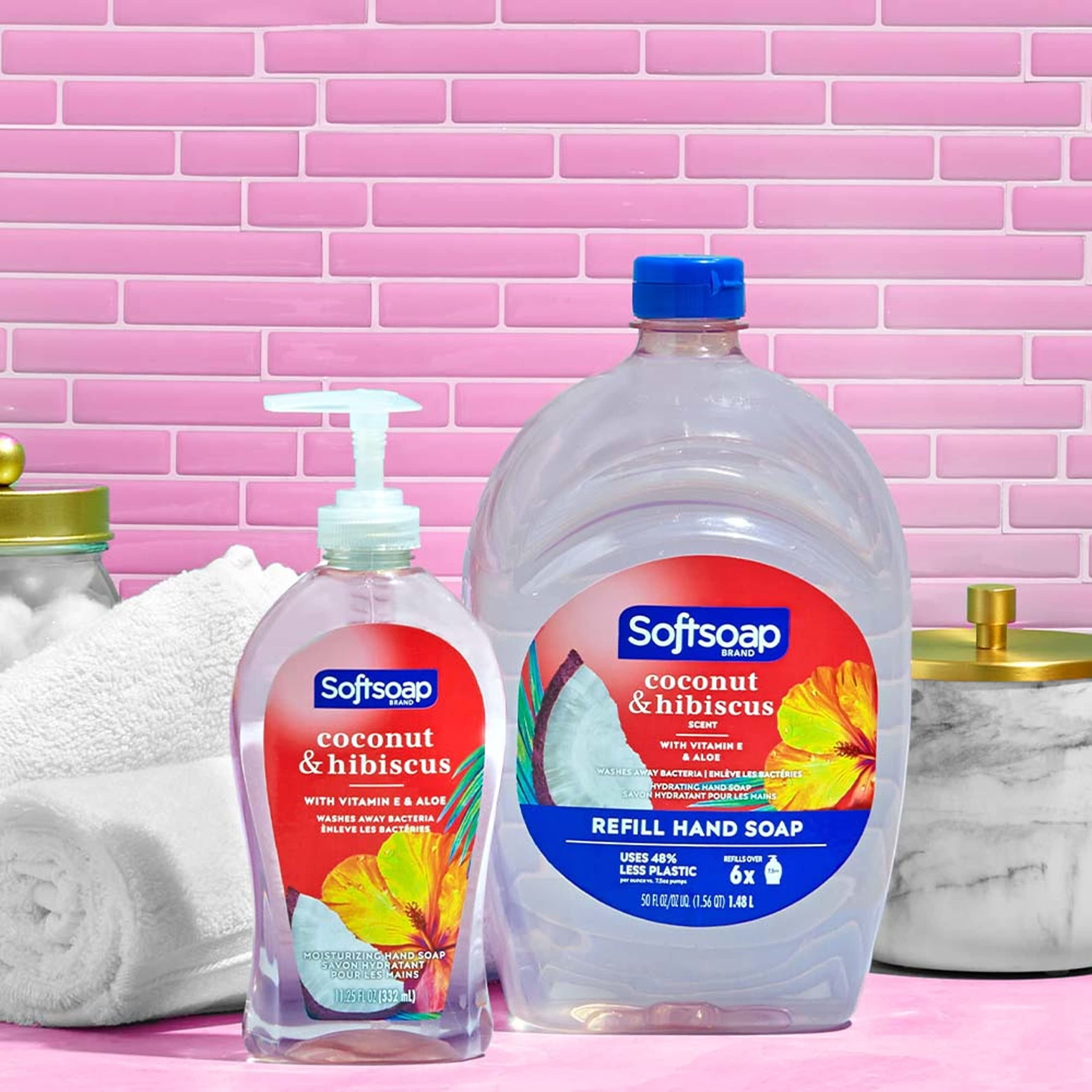 Softsoap Coconut & Hibiscus HP29&nbsp;Scent Hydrating Liquid Hand Soap, Liquid Hand Soap, 11.25 Ounce, 6 Pack