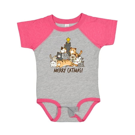 

Inktastic Merry Catmas with Cat Tree and Yellow Star Boys or Girls Baby Bodysuit