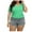 Green, variant on Timegard Plus Size Tops for Women Summer Casual Side Split V Neck Fitting Comfy Blouse Short Sleeve Tee