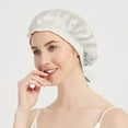 thumbnail image 4 of Generic Mulberry Silk Bonnet for Sleeping Silk Hair Bonnet for Curly &Long Hair Women Adjustable Elastic at The Back, 4 of 7