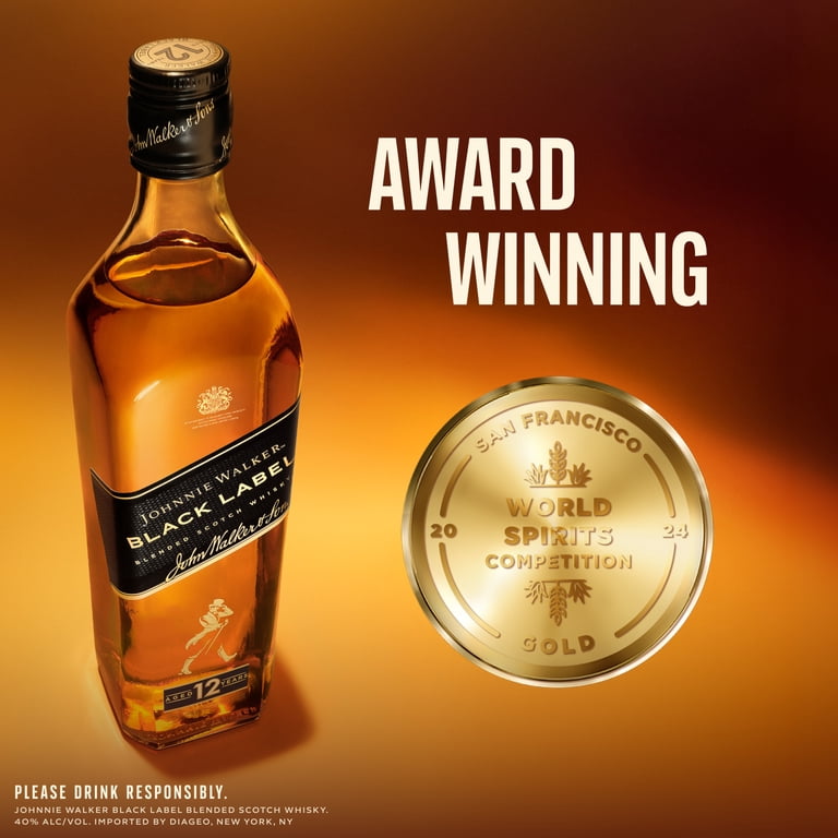 Johnnie Walker, Black Label Blended Scotch Whisky, 750 ml, 40% ABV