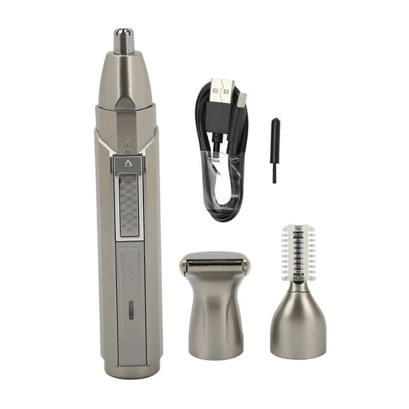 Recortador de vello nasal multifuncional 3 en 1 con forma de R y esquinas redondeadas, kit eléctrico ergonómico para el hogar.