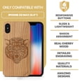 thumbnail image 7 of Case Yard Wooden Case Outside Soft TPU Silicone, Slim Fit Shockproof Wood Protective Phone Cover for Girls Boys Men and Women, Supports Wireless Charging Wolf Design case for iPhone-XS-Max, 7 of 7