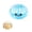 Blue, variant on Blue Glitter Dumpling Squishy Toy with Mini Steamer, 3.35 Inches, Slow Rising Squeeze Toy for Kids