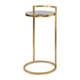 thumbnail image 4 of Uttermost Cailin Iron Glass and MDF Wood Accent Table in Gold Leaf, 4 of 6
