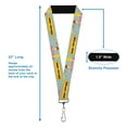 thumbnail image 3 of MTV Lanyard, Beavis and Butt Head Couch Pose and Title Logo Light Blue, Elastic, 3 of 4