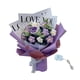 thumbnail image 3 of Ramo de flores de ganchillo, flores artificiales para decoración del hogar, arreglos florales para fiestas Púrpura, 3 of 9