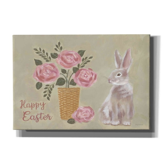 Epic Graffiti ' Happy Easter Basket' by Pam Britton, Giclee Canvas Wall Art, 26"x18"