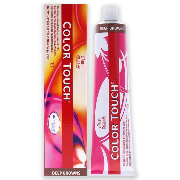 Color Touch Demi-Permanent Color - 5 73 Light Brown-Brown Gold by Wella for Unisex - 2 oz Hair Color
