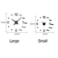 thumbnail image 5 of AAOMASSR Modern Frameless DIY Wall Clock Large 3D Wall Watch Mirror Numbers for Home Office, 5 of 5