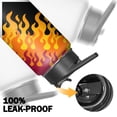 thumbnail image 5 of 18oz Insulated Water Bottle with Straw & Cleaning Brush, Wide Mouth Stainless Steel Flask, Flame Print, 5 of 5