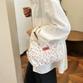 thumbnail image 5 of BMYJ Insulated Lunch Bag, Floral Design Lunch Bag for Women, Cute and Small Leakproof Lunch Box, Corduroy Lunch Tote for Work, Office, Travel, Picnic,Thermal Meal Bag to Keep Food Fresh, 5 of 6