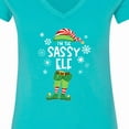 thumbnail image 4 of Inktastic Funny Christmas I'm the Sassy Elf with Shoes and Hat Women's V-Neck T-Shirt, 4 of 5