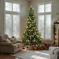 thumbnail image 5 of 7.5Ft Pre-Lit Green Slender Artificial Fir Christmas Tree with Metal Stand, 5 of 11
