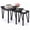 Black, variant on Huisuilinss Nesting Coffee Table,Set Of 3 Triangle End Table,Industrial Stacking Side Table,Multi Size Minimalist Center Table With Black Metal Frame For Small Spaces Living Bedroom Apartment