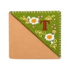 Uxcell Embroidered Corner Bookmark Cute Flower Stitched Triangle Book Page Mark for Book Lover Teacher Green Letter T