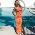 thumbnail image 2 of Yesfashion Wholesale Women Summer Tie Dye Spaghetti Strap Dress Backless Ruched Bodycon Midi Dress for Beach Party Night, 2 of 5