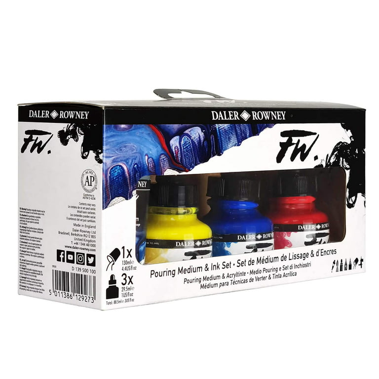 Daler-Rowney FW Acrylic Ink Pouring Medium Set